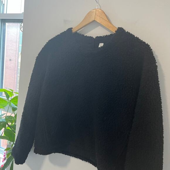 Lululemon Wool Whenever Black Sherpa Sweater Size 4 - Picture 4 of 7